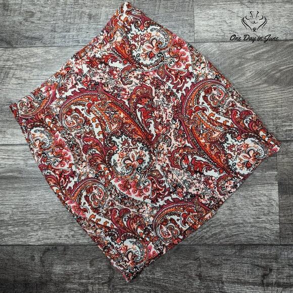 Loft Petite Paisley Lined Mini Skirt Size 00P - Picture 1 of 5
